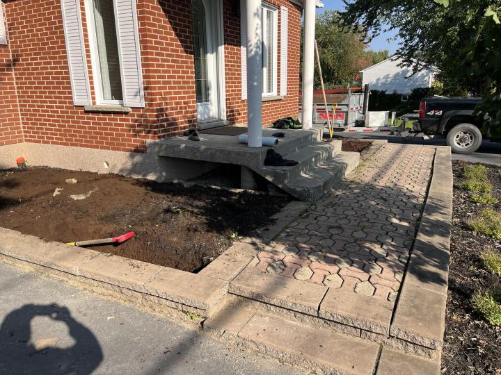 Installation de pavé uni Saint-Jean-sur-Richelieu